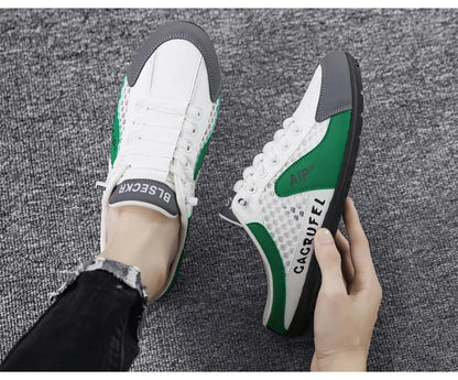 Breathable PU Leather Mesh Slides