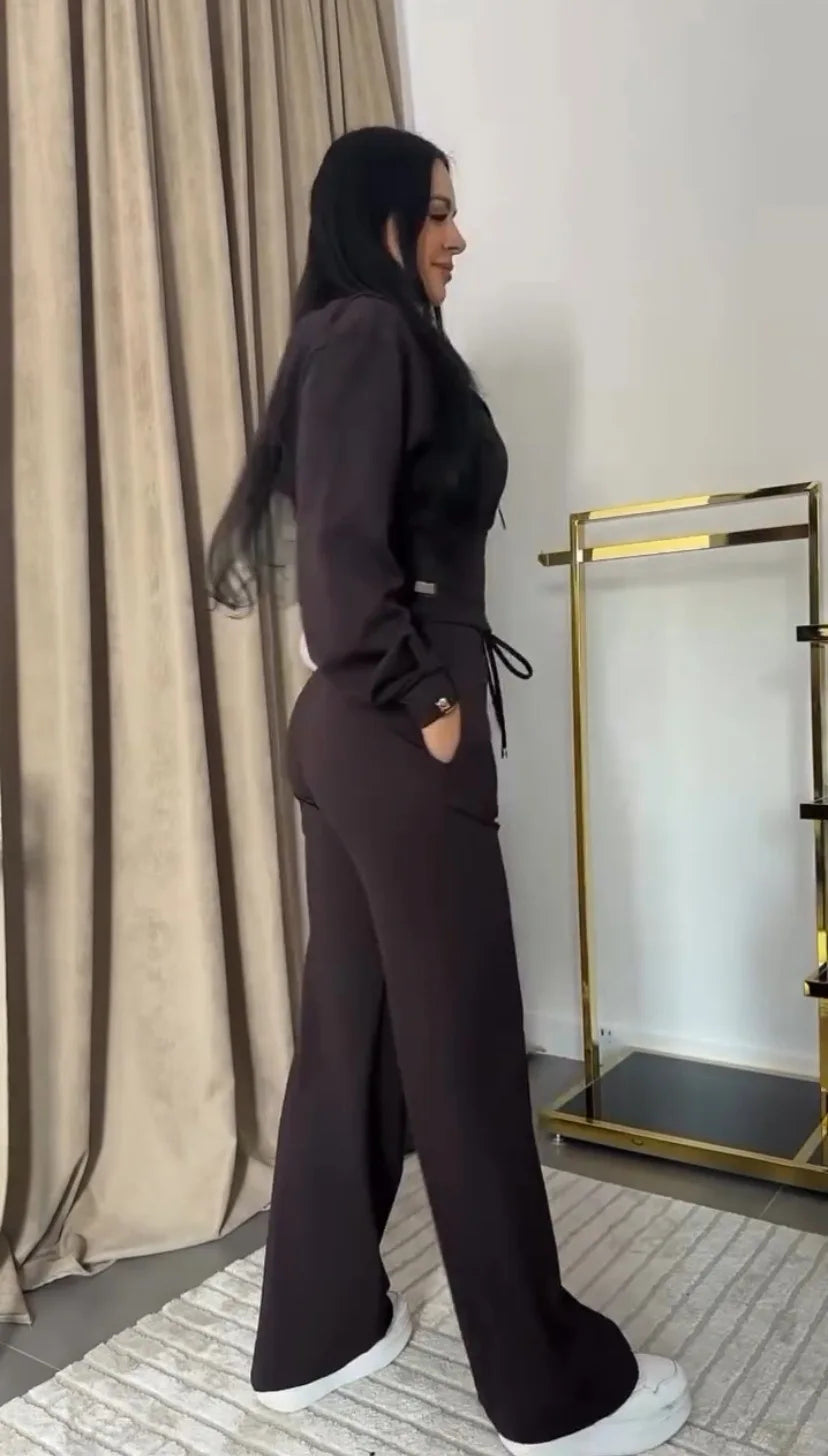 Hooded Zipper Sweatsuit Set