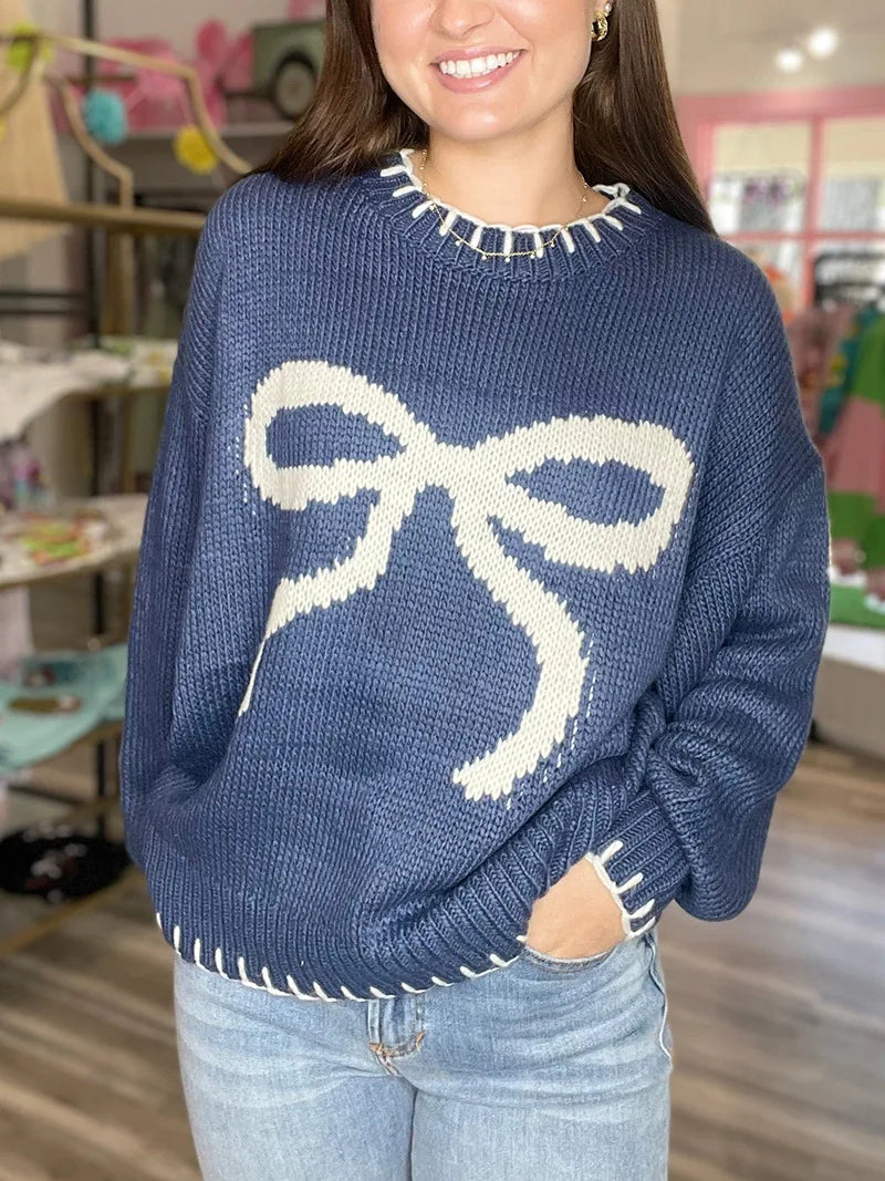 Bloom Bow Knit Pullover