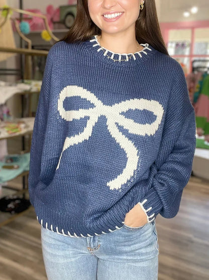 Bloom Bow Knit Pullover