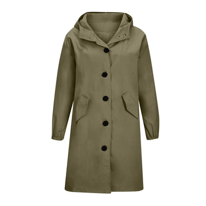 Women’s Long Hooded Trench Coat