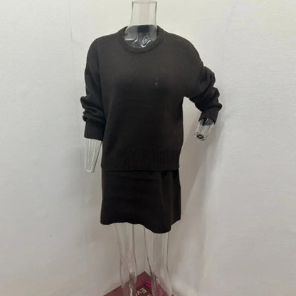 O-Neck Long Sleeve Outfit