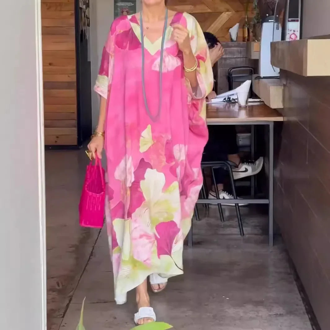 Elegant Loose Floral Dress