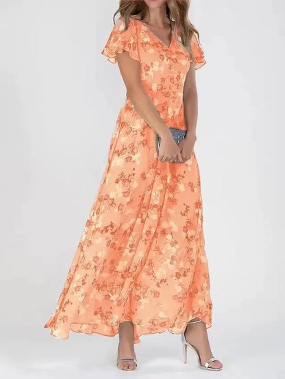 Sweet Blossom Ruffle Maxi Dress