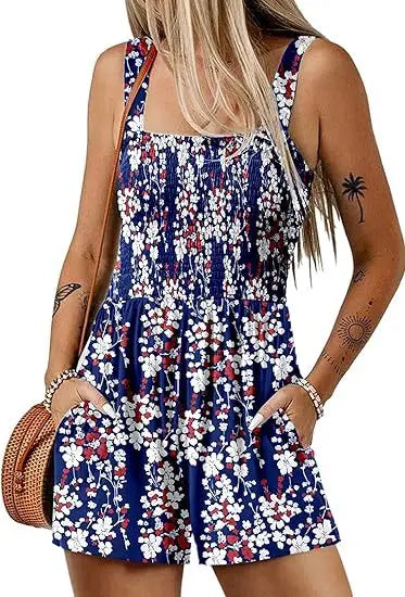 Trendy Square Neck Sleeveless Jumpsuit