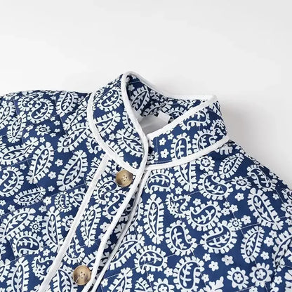 Canvas Charm Printed Patchwork Jacket