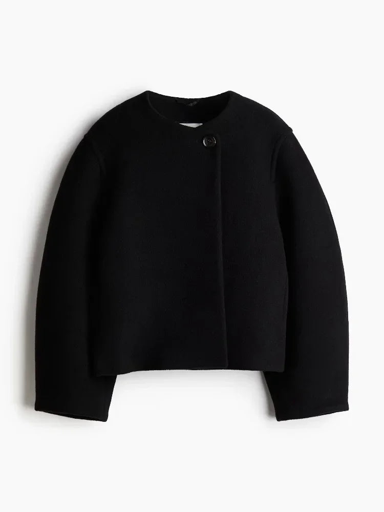 Chic Elegance Cropped Winter Coat