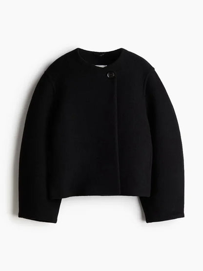 Chic Elegance Cropped Winter Coat