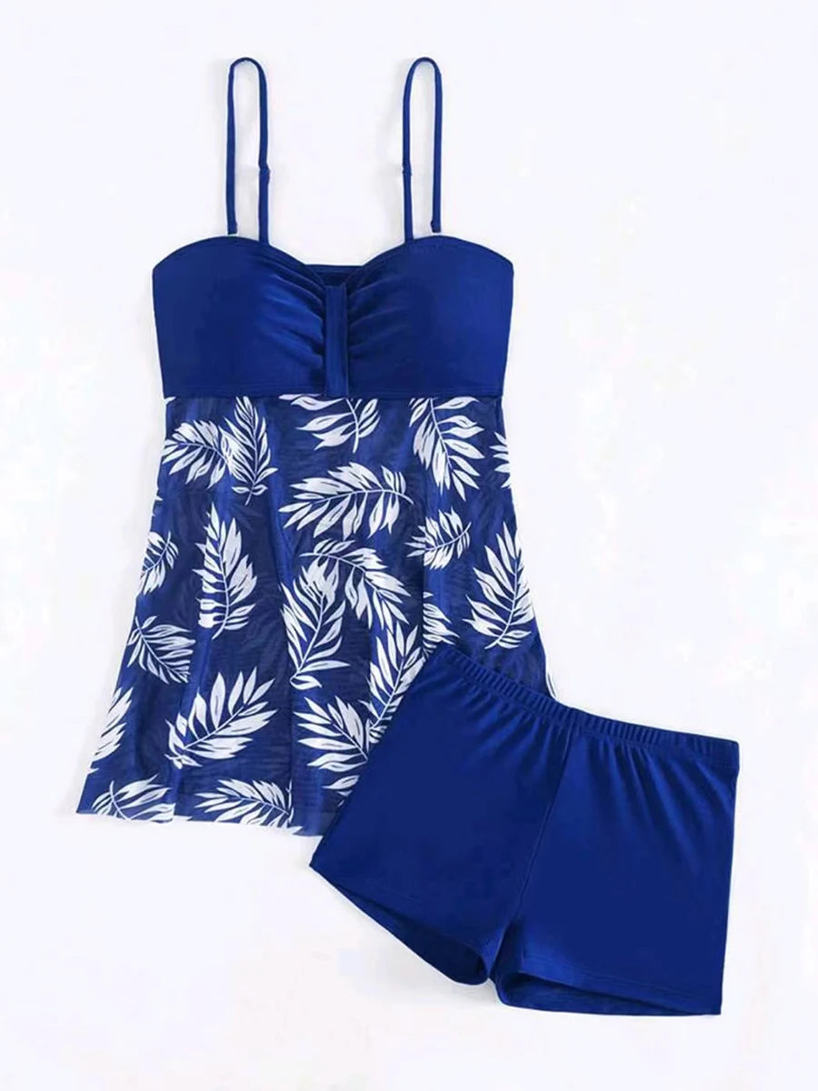 Wave Luxe Printed Tankini Swim Set