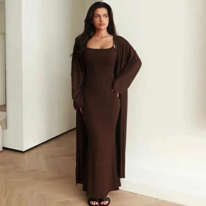 Slim Fit Suspender Dress Set