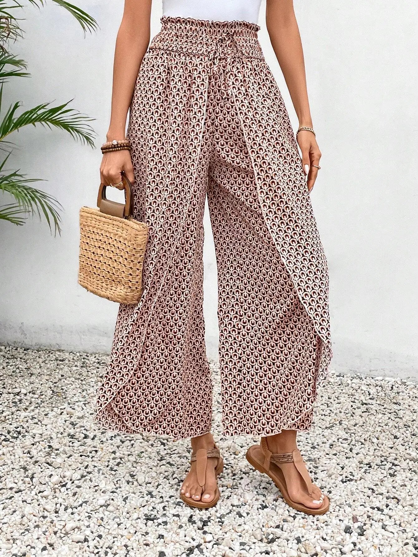 Petal Whisper Wide Leg Pants