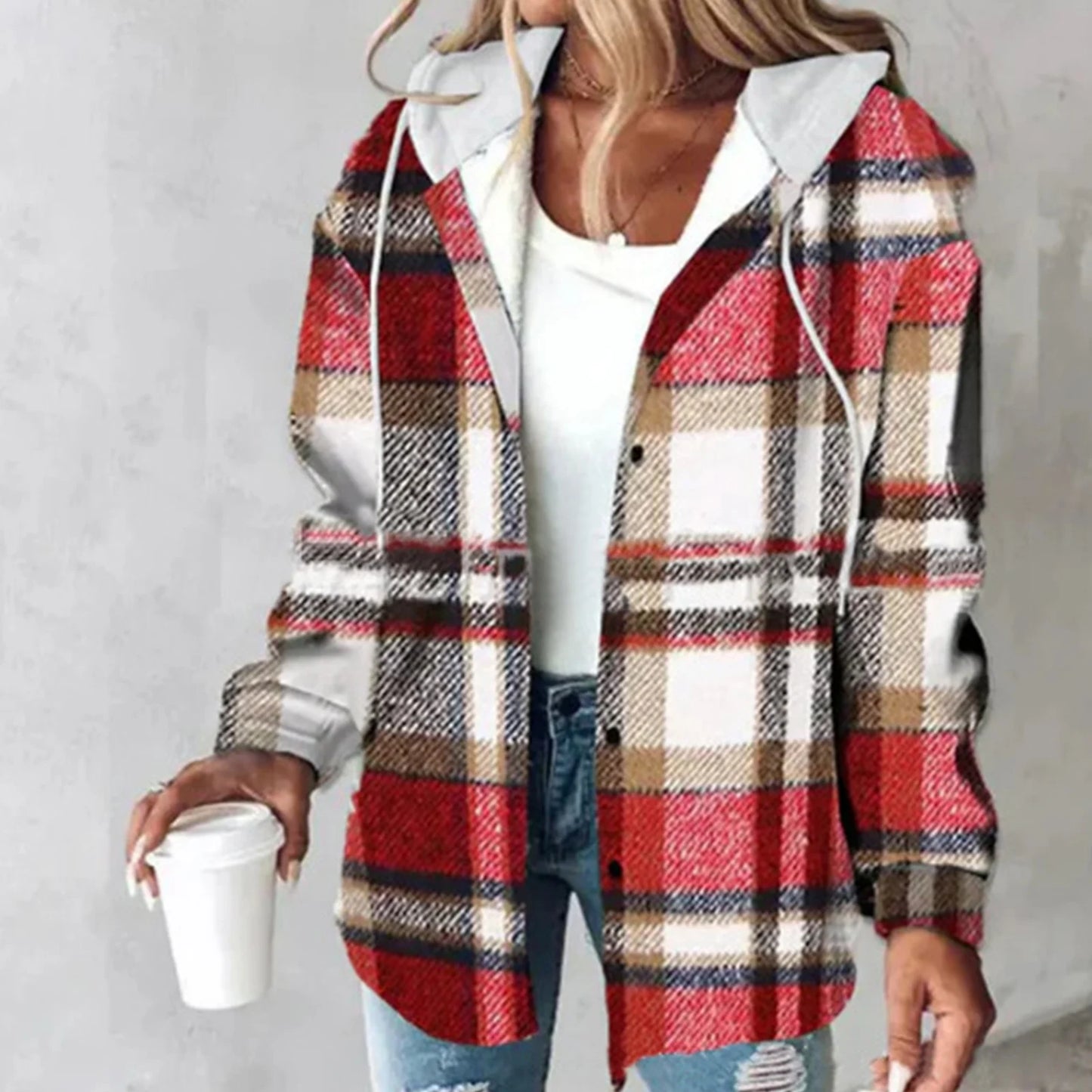 Plaid Street Style Hoodie