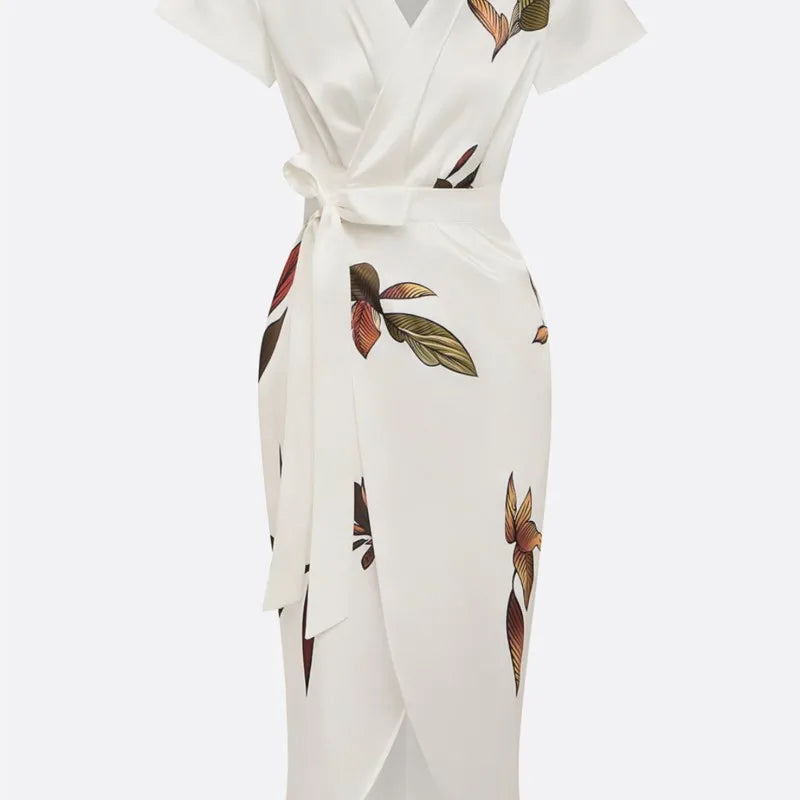 V-Neck Bodycon Office Dress
