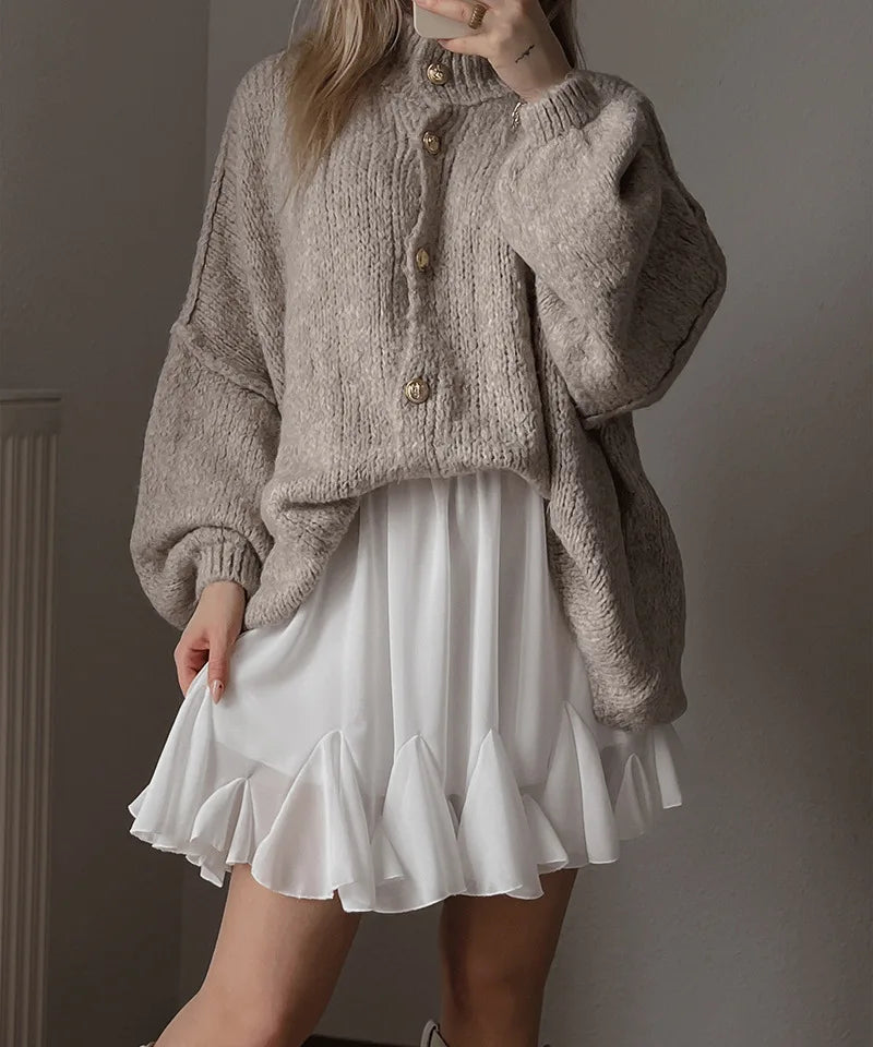 Casual Pure Color Cardigan