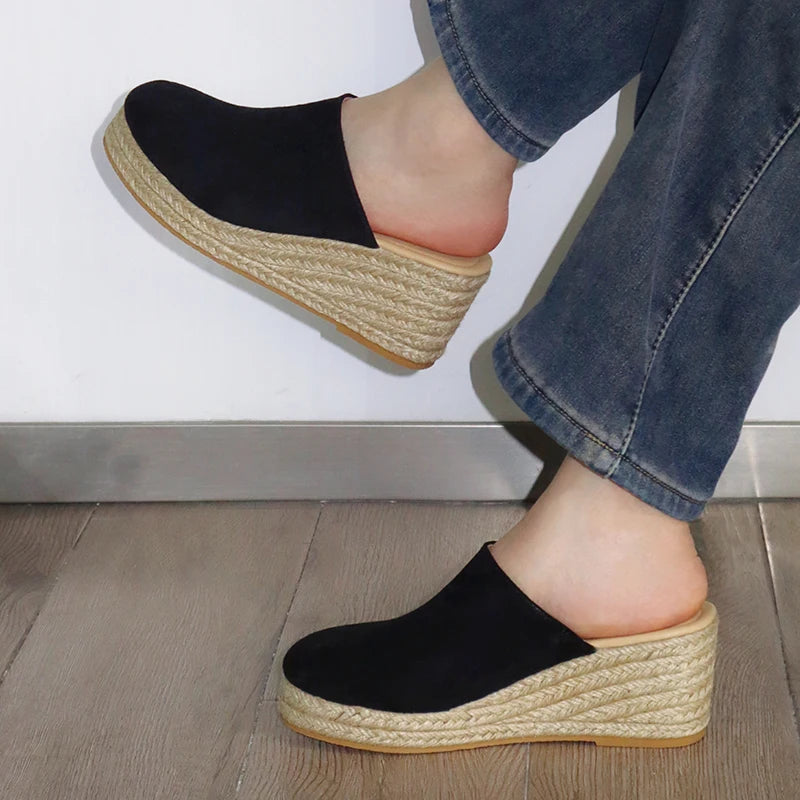Sky Lift Steps Closed Toe Wedge Espadrilles