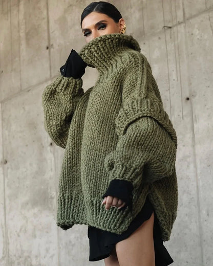 SnugCharm Oversized Winter Knit Sweater