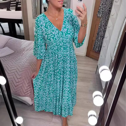 Effortless Boho Chic Floral Wrap Dress