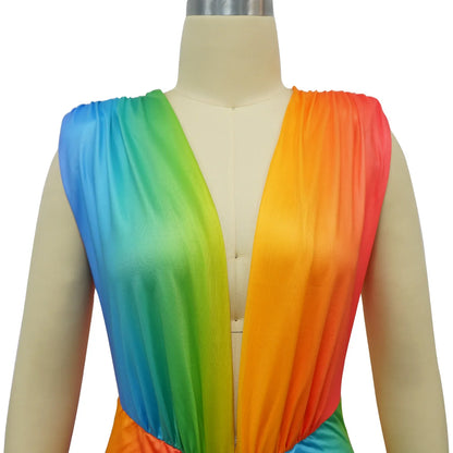 Spring Luxe V-Neck Ruffle Dress