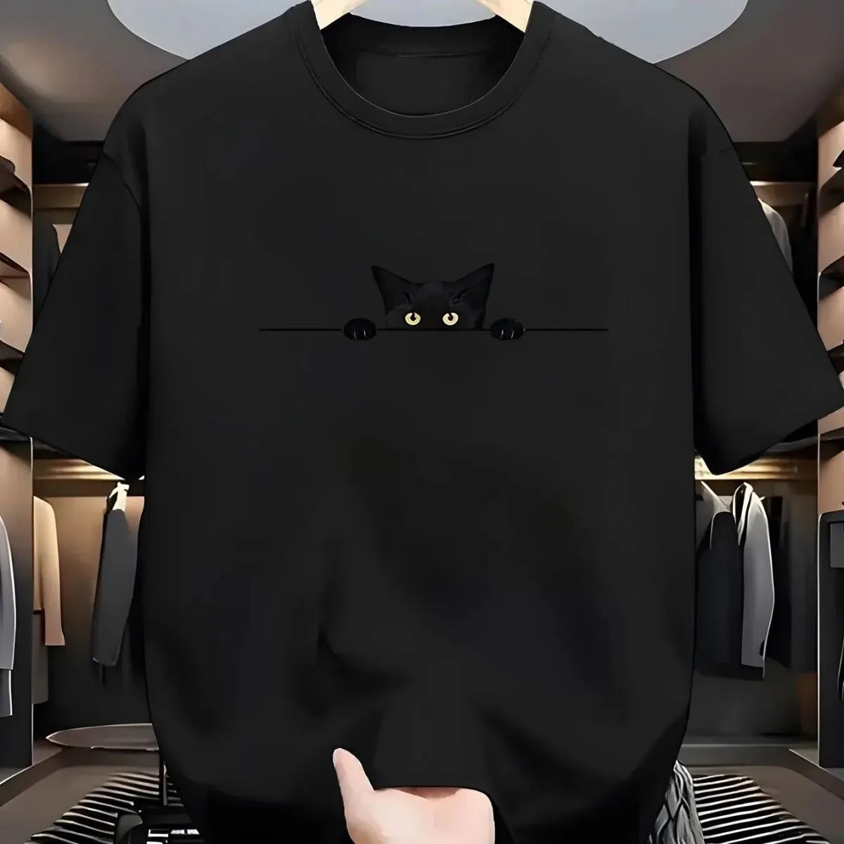 Cat Print Cotton Tee