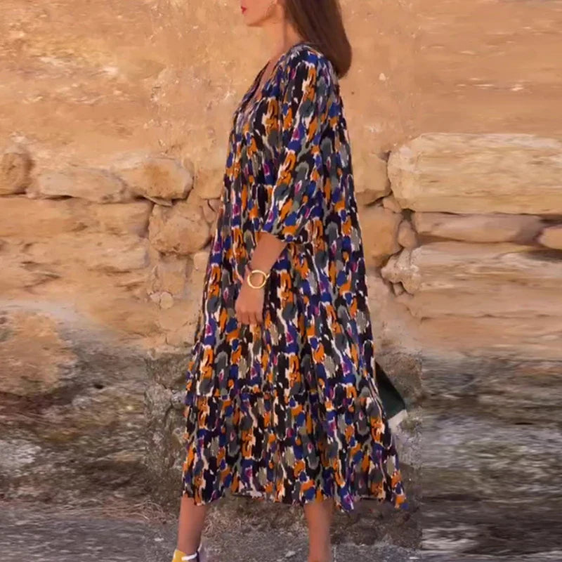 Vintage Grace Puff Sleeve Dress