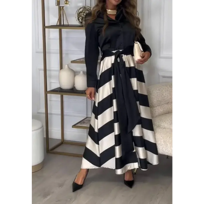 Long Sleeve Striped Dress