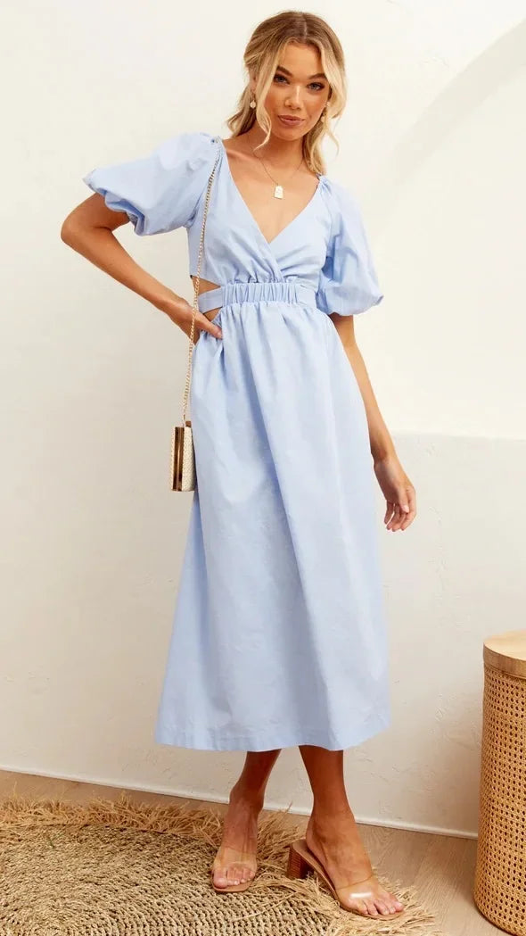 Sweet Bloom Puff Sleeve Dress