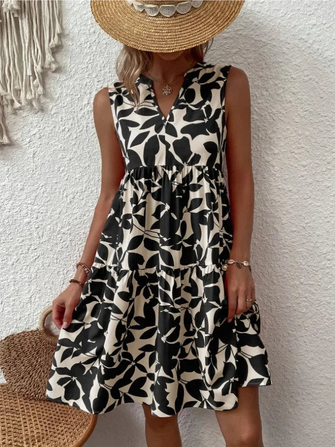 Boho Bliss Ruffle Mini Dress