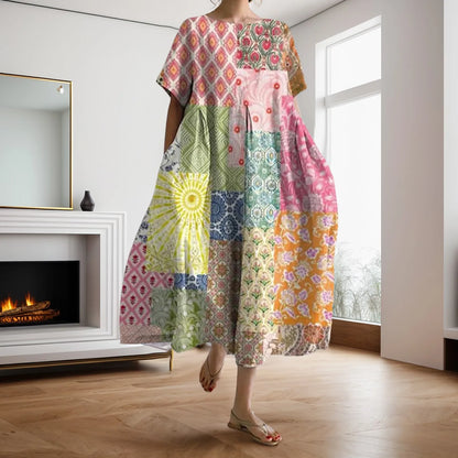 Boho Bloom Oversized Flowy Dress