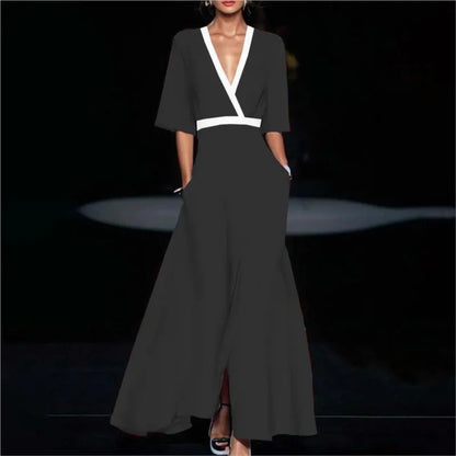 Women's V-Neck Printed Dress