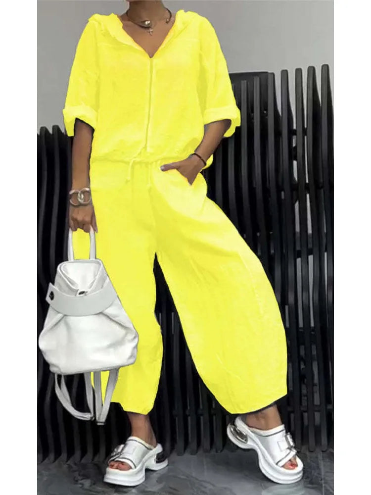 Casual Cotton Linen Two-Piece Set