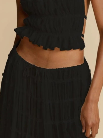 Halter Neck Skirt Set