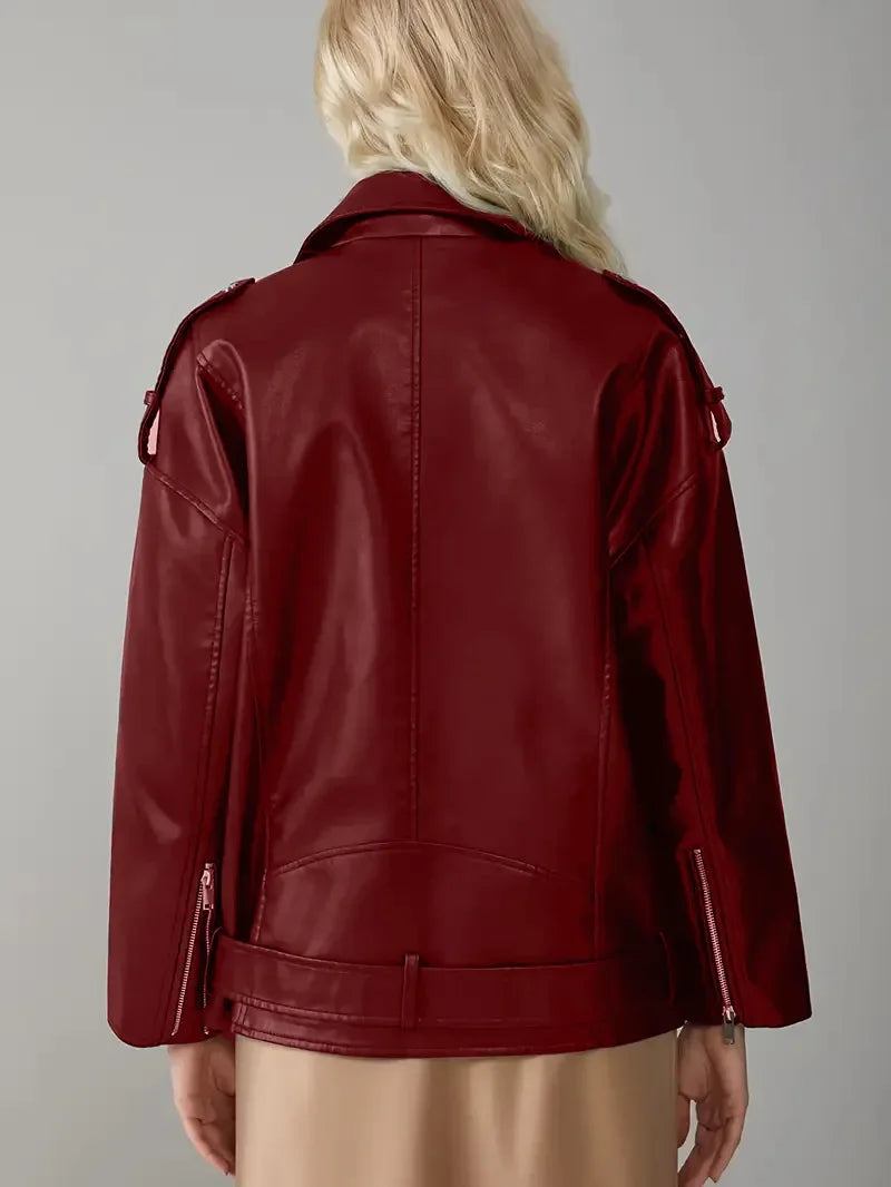 Retro PU Leather Motorcycle Jacket