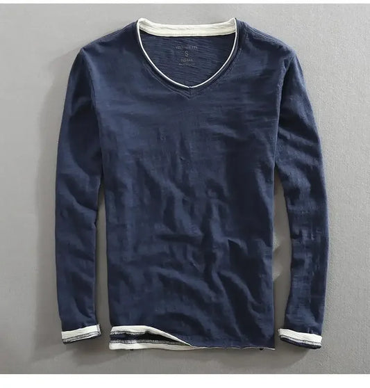 Raw Edge Vintage V Neck Tee