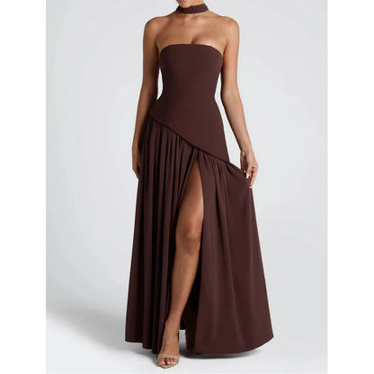 Midnight Charm Strapless Party Dress
