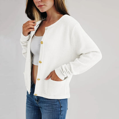 Cozy Button-Down Knit Cardigan
