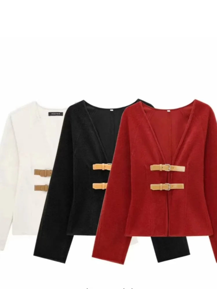 Buckle Wool Blend Coat