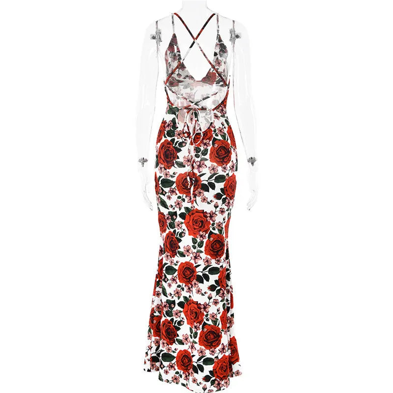 Midnight Allure Backless Maxi Dress