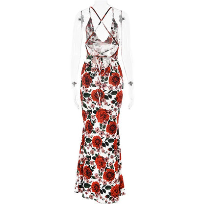 Midnight Allure Backless Maxi Dress