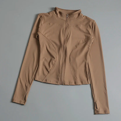 Women's Zip-Up Long Sleeve Yoga Fitness Jacket