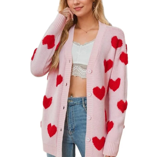 Love Knit V-Neck Long Cardigan
