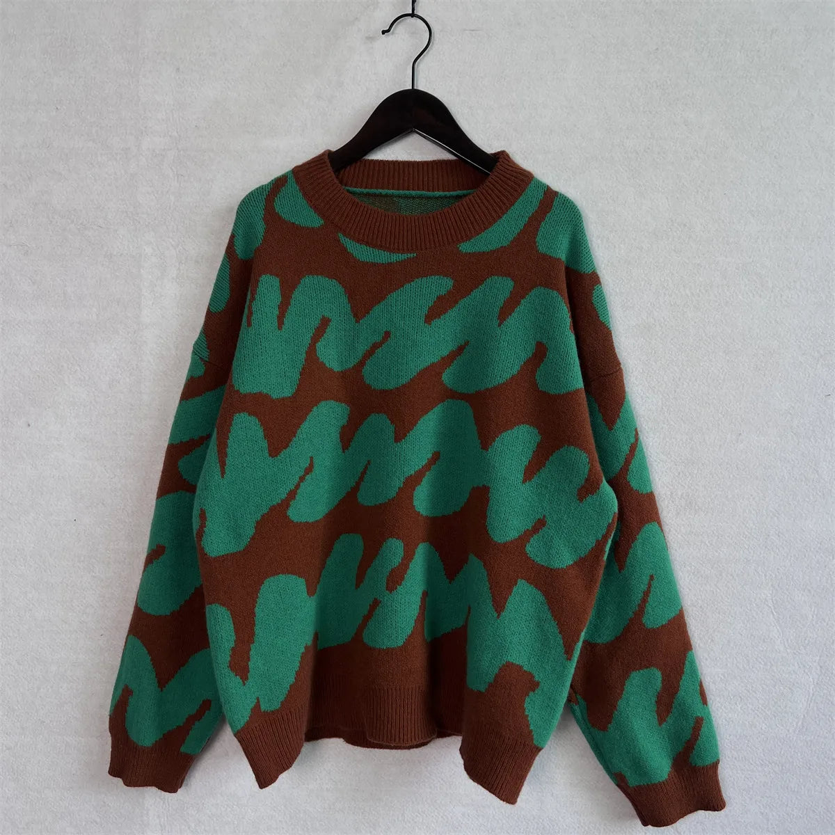 Stripe Craft Patchwork Knit Pullover
