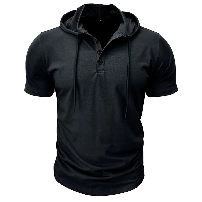BreezeFit Hooded Henley Tee