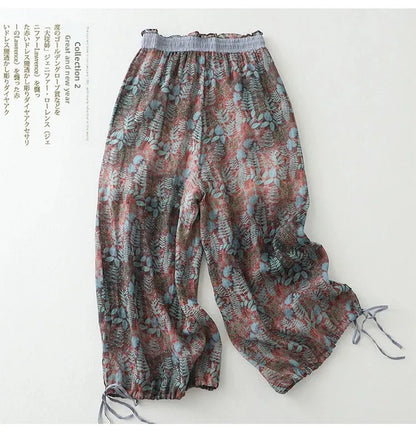 Autumn Grace Printed Cotton Trousers