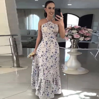 Midnight Bloom Strapless Evening Dress