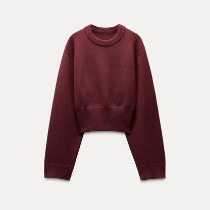 Chic Fluffy Knit Short Sweater