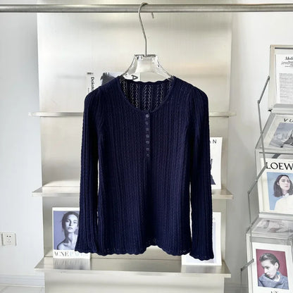 LaceLoom Jacquard Knit Slim Top