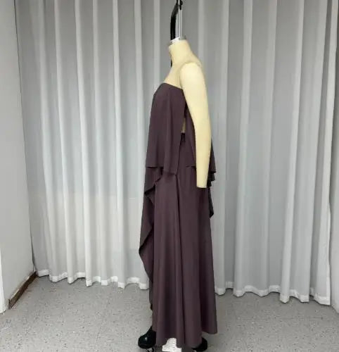 Elegant Strapless Top & Skirt Set