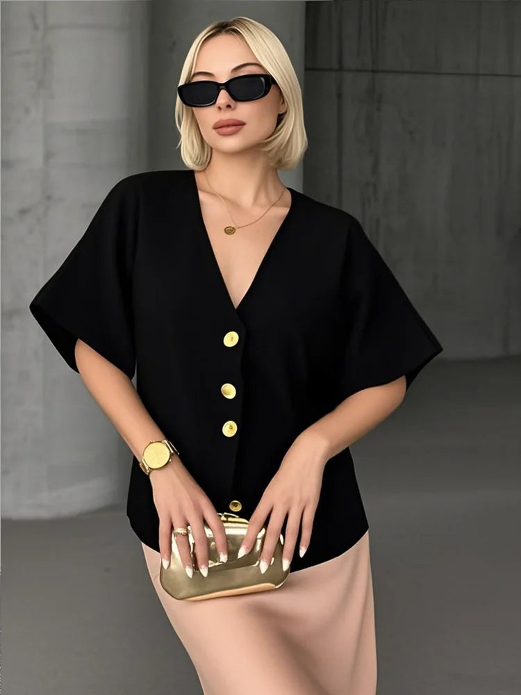 Women’s Short Sleeve Knit Cardigan