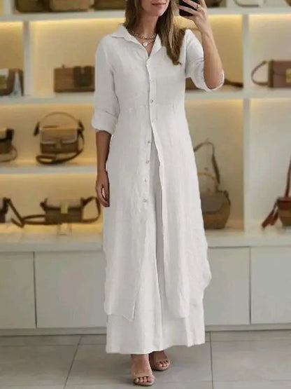 Grace Line Wide-Leg Pant Set
