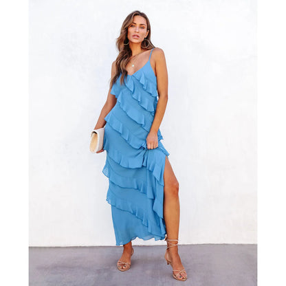 Open-Back Slimming Maxi Dress